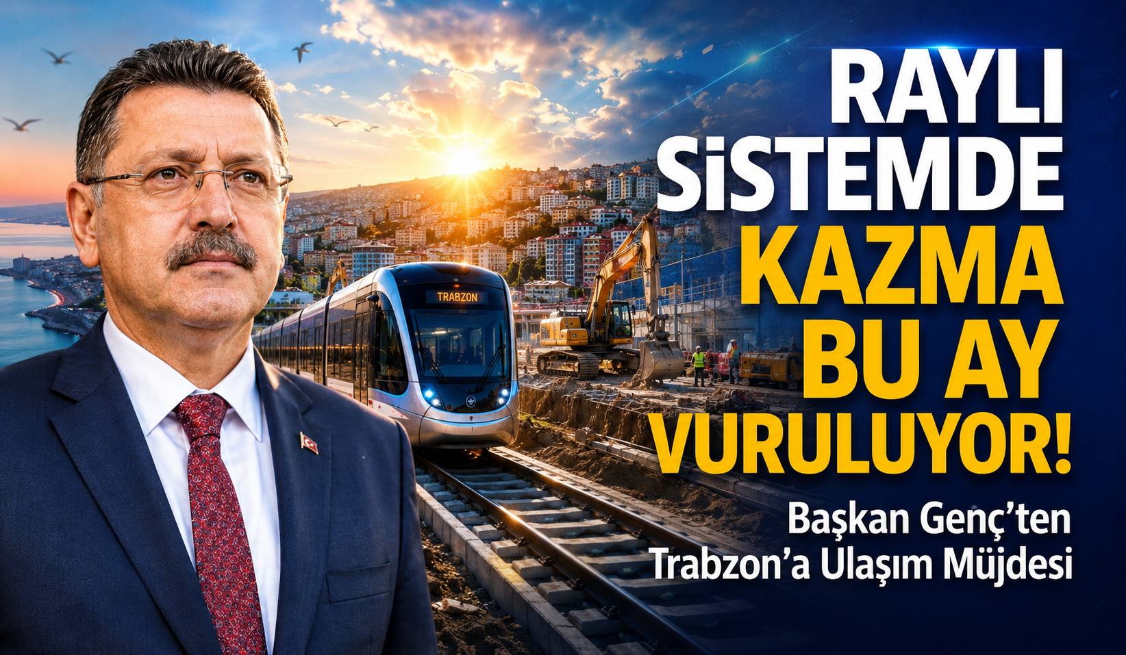 Başkan Genç'ten Raylı Sistem Müjdesi: Trabzon'da Geri Sayım Başladı