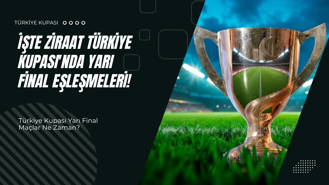 Ziraat Türkiye Kupası’nda Yarı Final Tablosu Netleşti! İşte Dev Eşleşmeler